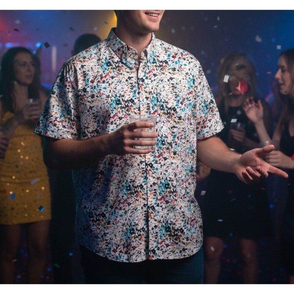 Relco London Short Sleeve Shirt Men’s‎ Size XXL Floral Multicolor Reggae Soul